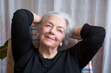 Zufriedene Frau